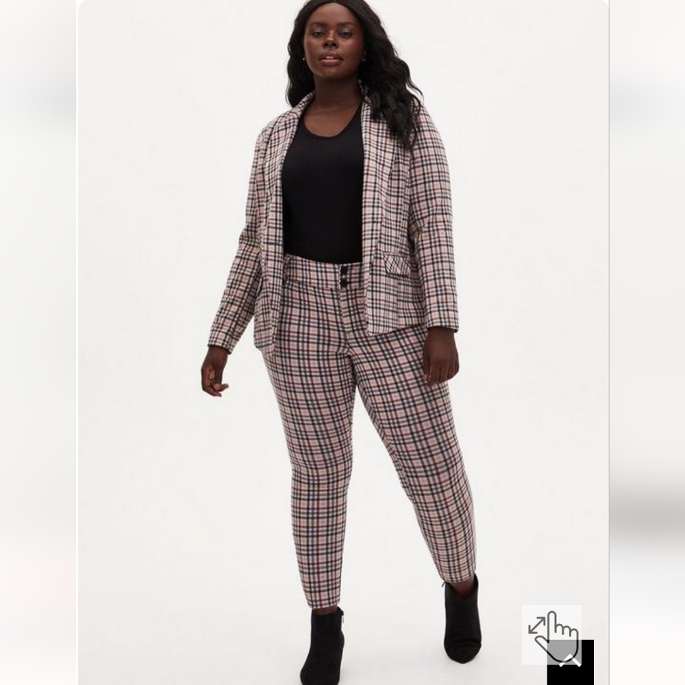 Torrid plaid ankle skinny pants